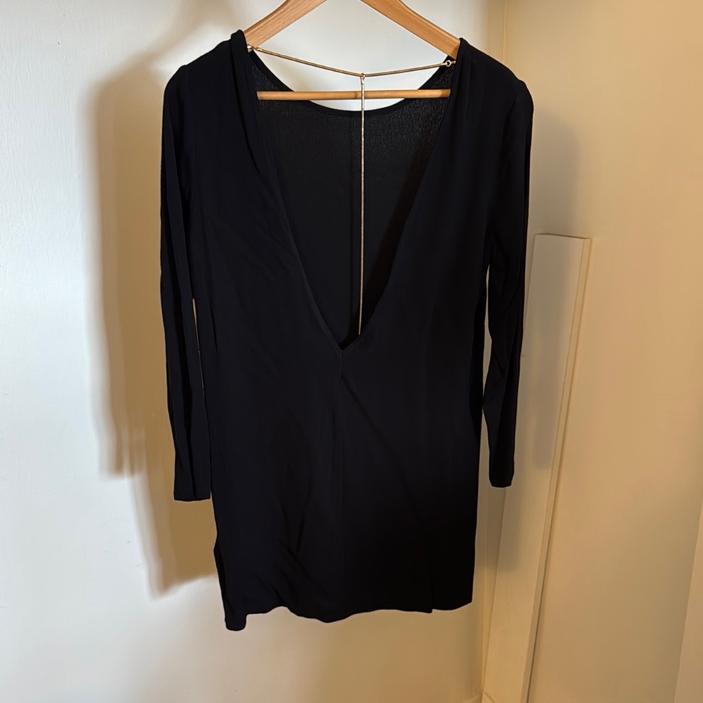H&M Black V-Neck Dress